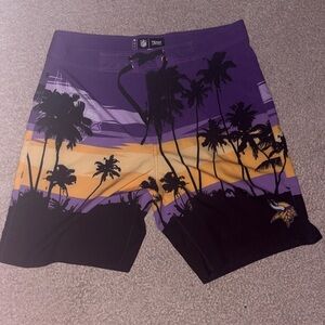 NFL Purple and Black Swim Board Shorts